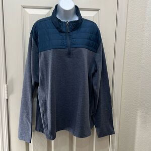 Eddie Bauer Jacket Sz XXL Colorblock Blue Zipper Mesh Pockets Nylon Top Slip On